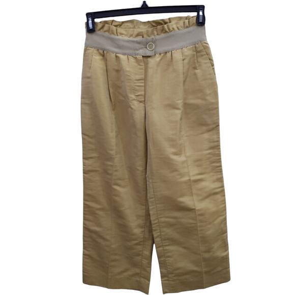 Moschino Gold Silk Pants - Picture 1 of 11